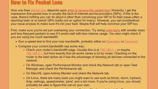 Packet Loss Test screenshot