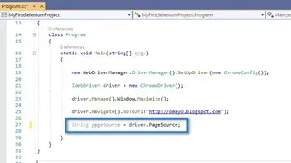 Pagesource screenshot