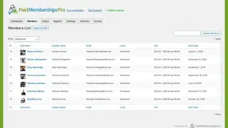 Paid Memberships Pro screenshot