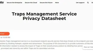 Palo Alto Networks Traps screenshot