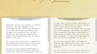 Paraphrasings Tool screenshot