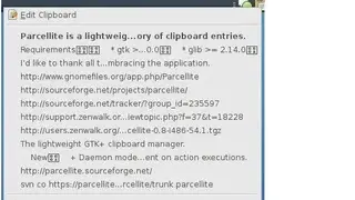 Parcellite screenshot