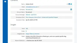 Pardot screenshot