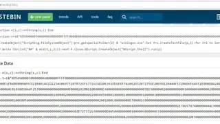 Pastebin screenshot