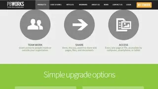 PBworks Wiki Hub screenshot