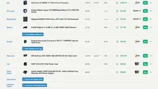 PCPartPicker screenshot