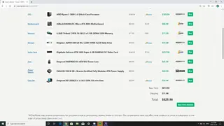 PCPartPicker screenshot