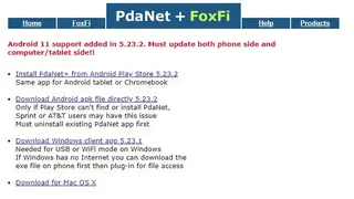 PdaNet screenshot