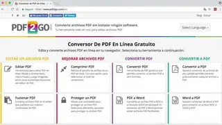 PDF2Go screenshot