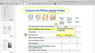PdfPen PDF Editing screenshot