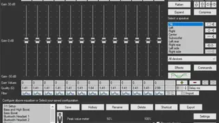 Peace Equalizer, interface for Equalizer APO screenshot