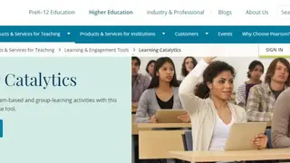 Pearson Learning Catalytics screenshot