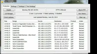 PeerBlock screenshot