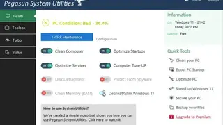 Pegasun System Utilities screenshot