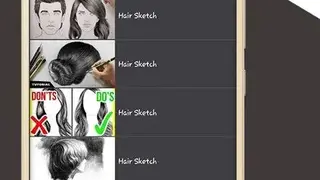 Pencil Sketch tutorials & Learn Face drawing screenshot