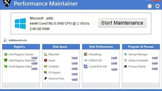 Performance Maintainer screenshot