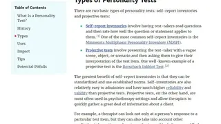 Personality-Testing screenshot