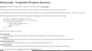 PhantomJS screenshot