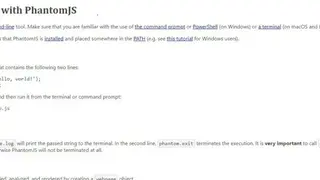 PhantomJS screenshot