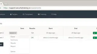 Phishing Simulation & Training screenshot