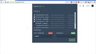 Phone to Chrome screenshot
