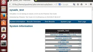 Phoronix Test Suite screenshot