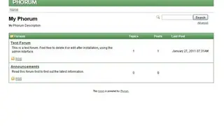 Phorum screenshot