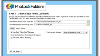 Photos2Folders screenshot