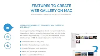 Photos2webgallery screenshot