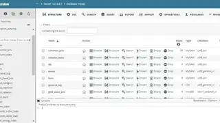 PHPMyAdmin screenshot