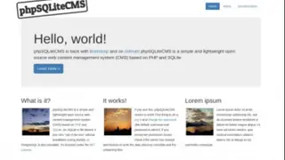 PhpSQLiteCMS screenshot