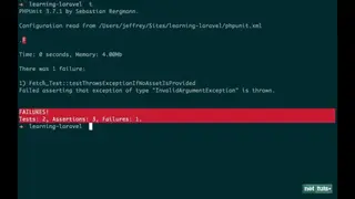 PHPUnit screenshot
