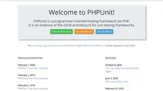 PHPUnit screenshot