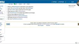 PhpWiki screenshot