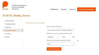 Phrasee screenshot