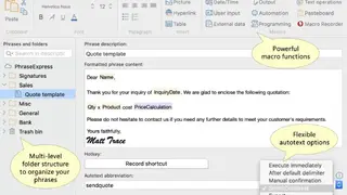 PhraseExpress screenshot