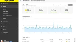 Pingdom screenshot