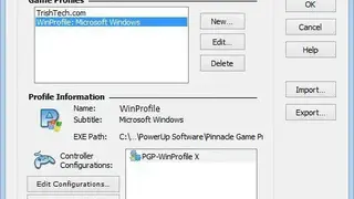 Pinnacle Game Profiler screenshot