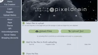 Pixeldrain screenshot