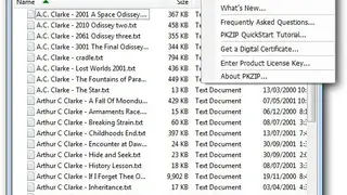 PKZIP screenshot