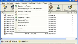 PKZIP screenshot