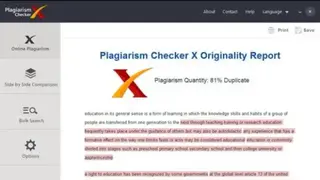 Plagiarism checker X screenshot