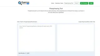 Plagiarism Detector Paraphrasing Tool screenshot