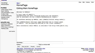 PmWiki screenshot