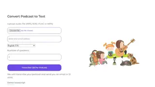 Podcast Transcribe screenshot