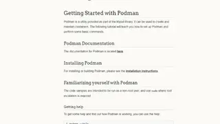 Podman screenshot