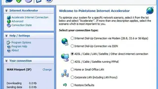 Pointstone Internet Accelerator screenshot