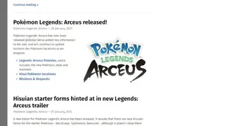 Pokémon Database screenshot