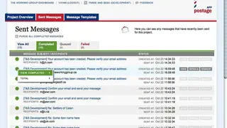 PostageApp screenshot