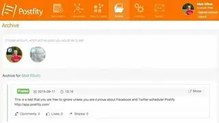 Postfity screenshot